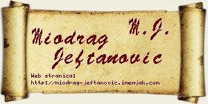 Miodrag Jeftanović vizit kartica